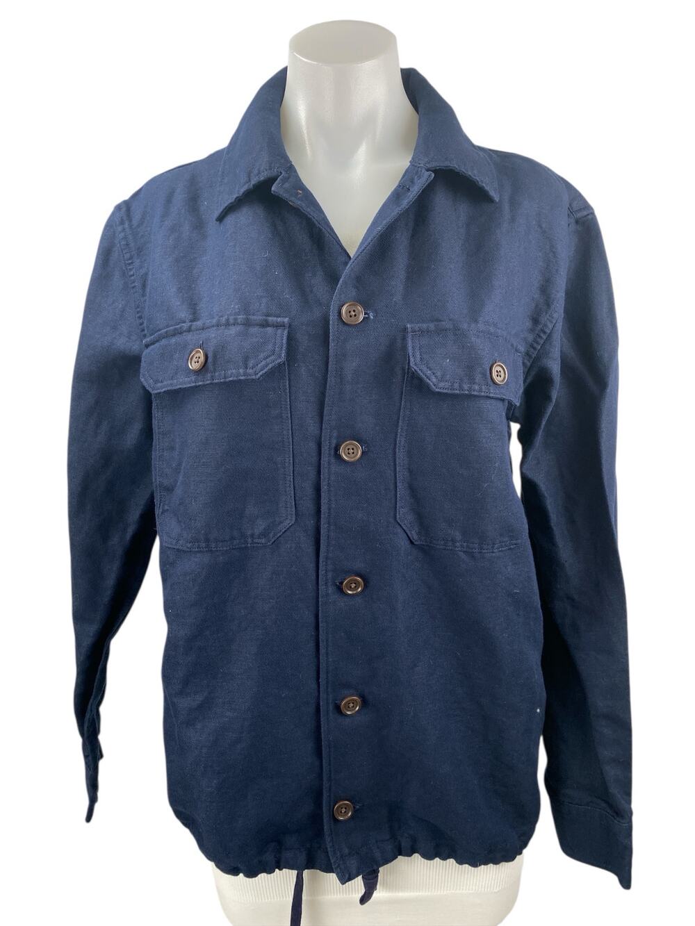 Banana Republic Women's Blue Long Sleeve Pocket Button Up Denim Shirt Top Size M